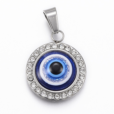 304 Stainless Steel Resin Pendants STAS-G155-01P-1