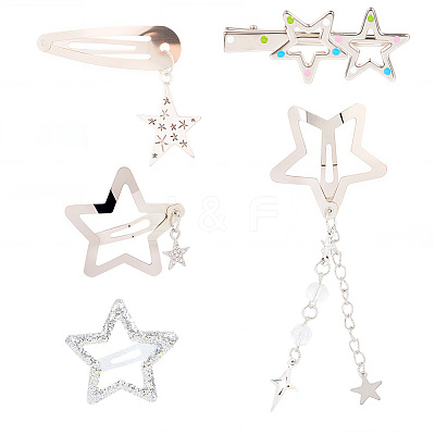 10pcs Iron Alloy Snap Hair Clips PHAR-CP0001-25-1