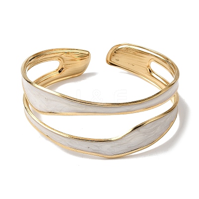 304 Stainless Steel Cuff Bangles BJEW-H635-05G-1