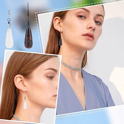 50Pcs 5 Style 304 Stainless Steel Earring Hooks FIND-UN0001-32-1
