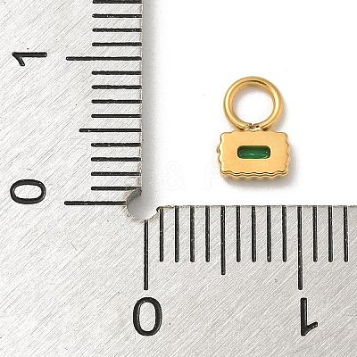 Ion Plating(IP) 304 Stainless Steel with Rhinestone Charms STAS-G351-11G-03-1