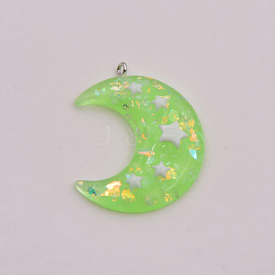 Transparent Resin Pendants RESI-WH0020-048B-1