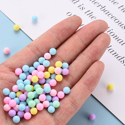 Opaque Acrylic Beads PAB702Y-A01-1