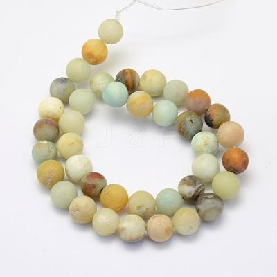 Natural Flower Amazonite Beads Strands G-G697-F05-6mm-1