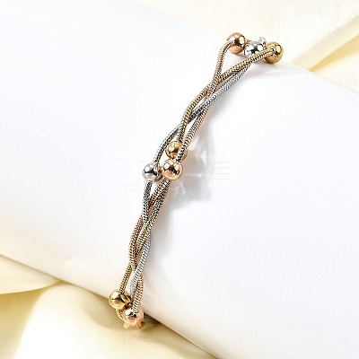 304 Stainless Steel Satellite Chains Bracelets BJEW-Z106-02A-1