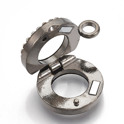 Alloy Magnetic Locket Pendants PALLOY-T052-21-1