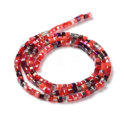 Gradient Color Electroplate Glass Bead Strands GLAA-E042-05-B09-1