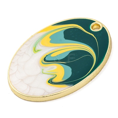 Alloy Enamel Pendants PALLOY-S034-02KCG-I-1