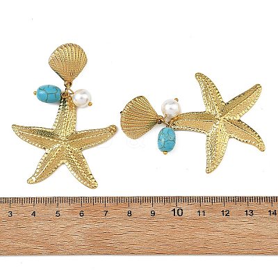 Ion Plating(IP) 304 Stainless Steel Stud Earrings EJEW-JE07478-1