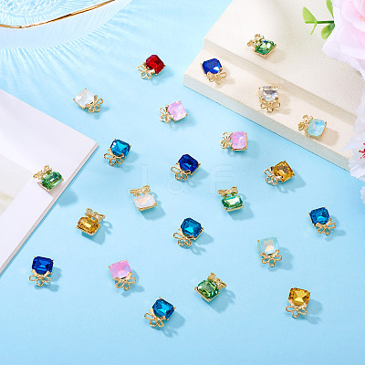 30Pcs Alloy & Glass Charms FIND-TA0008-05G-1