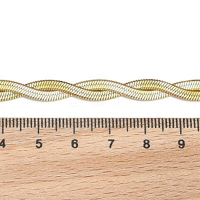 304 Stainless Steel Twist Rope Chain Bracelet for Men Women BJEW-P284-02G-1