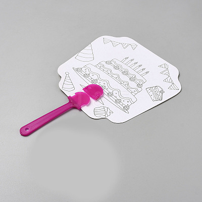 Paper Hand Held Fan DIY-WH20001-27C-01-1