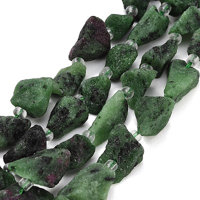 Raw Rough Natural Ruby in Zoisite Beads Strands GG-CBA0B77-A14-01-1