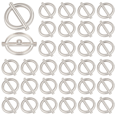 40Pcs 1-Hole Alloy Shank Buttons BUTT-MA0001-18P-1