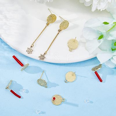 50Pcs Alloy Stud Earring Findings FIND-FH0005-72-1