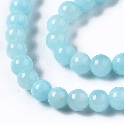 Natural Dyed Yellow Jade Gemstone Bead Strands X-G-R271-4mm-Y04-1