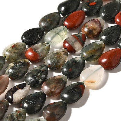 Natural African Bloodstone Beads Strands G-I377-A23-1