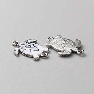 Alloy Enamel Printed Connector Charms ENAM-WH0065-15P-02-1