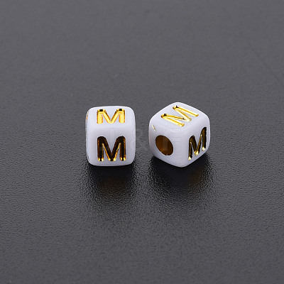Opaque White Acrylic Beads MACR-Q242-010M-1