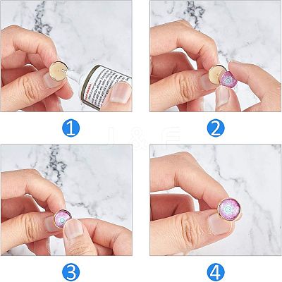 Ion Plating(IP) Adjustable 304 Stainless Steel Finger Rings Components STAS-P291-01D-G-1