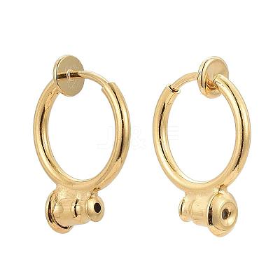 8Pcs 4 Colors Brass Clip-on Hoop Earring Converters Findings KK-ZZ0001-12-1