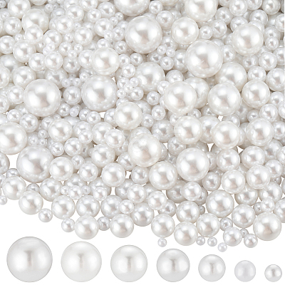 1470Pcs 7 Styles Imitation Pearl Acrylic Beads OACR-LT0001-02-1