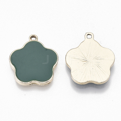 Eco-Friendly Alloy Enamel Pendants PALLOY-R110-05B-1
