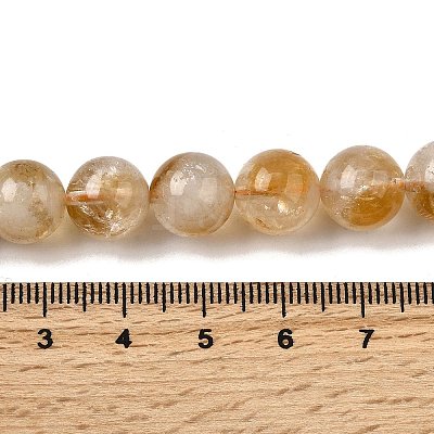 Heated Natural Citrine Beads Strands G-D323-A01-10mm-B-1