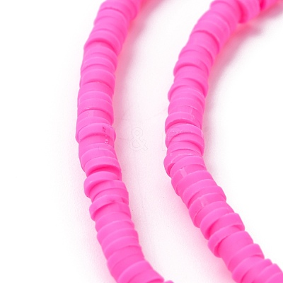 Handmade Polymer Clay Beads Strands CLAY-R089-4mm-Q031-1