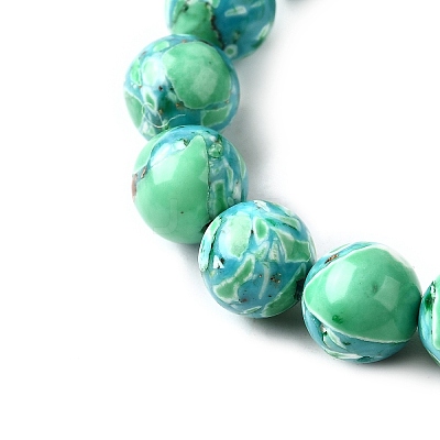 Dyed Natural Magnesite Beads Strands G-L617-D01-8mm-01-1