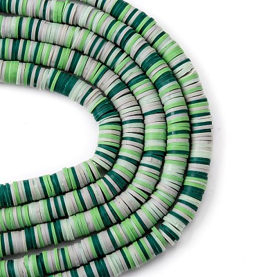 Handmade Polymer Clay Beads Strands CLAY-R089-8mm-T011-1