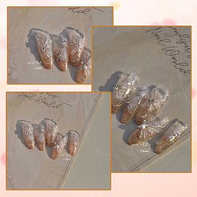Butterfly Pattern PET Nail Art Stickers MRMJ-WH20017-011C-1