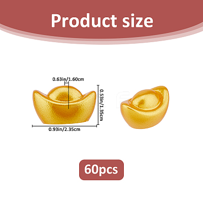 Resin Gold Ingot Mini Model DJEW-FH0001-43B-1