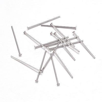 Tarnish Resistant 304 Stainless Steel Flat Head Pins STAS-F117-58P-1.5x20-1