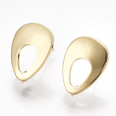 Brass Stud Earring Findings KK-S348-354-1