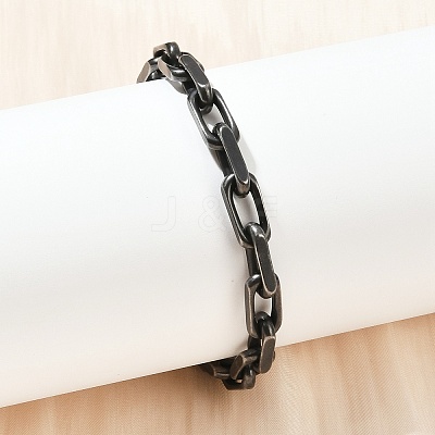 304 Stainless Steel Chain Bracelets for Women Men BJEW-Z143-29AS-1