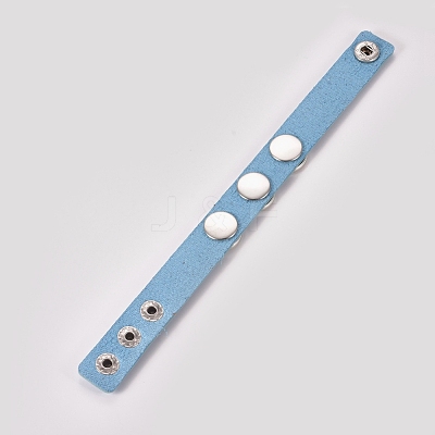 Imitation Leather Cord Bracelets BJEW-WH0009-05E-1