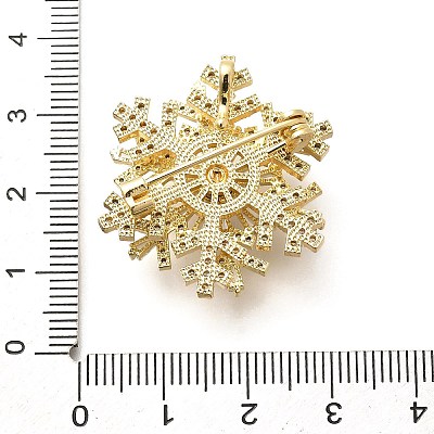 Snowflake Rotatable Brooches for Women JEWB-B023-01G-1