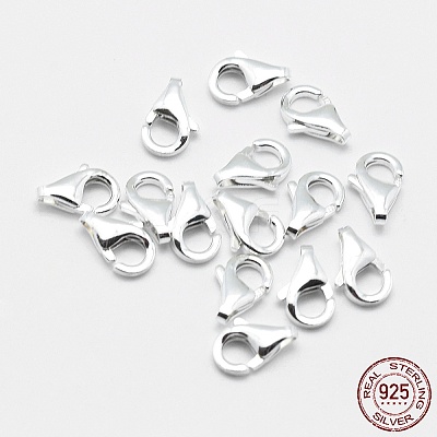 925 Sterling Silver Lobster Claw Clasps STER-G019-04-8mm-1