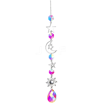 1Pc Iron Big Pendant Decorations DJEW-CN0001-37B-1