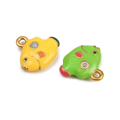 304 Stainless Steel Enamel Pendants STAS-Z152-01G-1