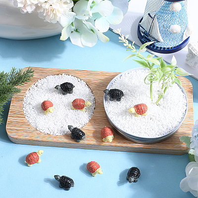 20Pcs 2 Colors Tortoise Resin Home Ornaments DJEW-SC0001-07-1