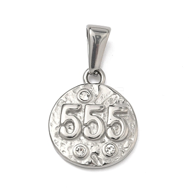 Textured 304 Stainless Steel Pendants STAS-A140-02P-5-1
