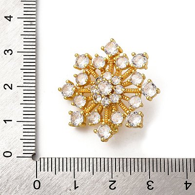 Brass Micro Pave Cubic Zirconia Pendant Bails KK-D378-21G-1