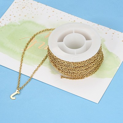 Ion Plating(IP) 304 Stainless Steel Textured Cable Chains CHS-H012-01G-1
