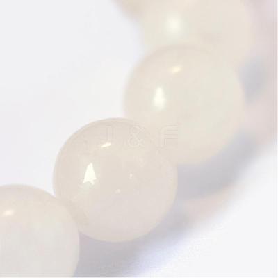 Natural White Jade Round Bead Strands G-E334-10mm-13-1