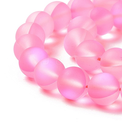 Synthetic Moonstone Beads Strands G-E573-01C-25-1