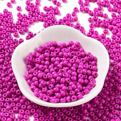 Baking Paint Glass Seed Beads SEED-H002-I-B515-1