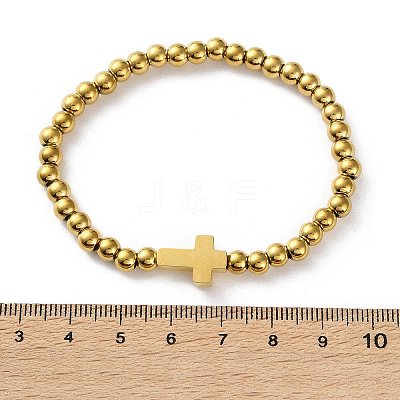 304 Stainless Steel Beaded Bracelets for Women BJEW-Z133-01G-1