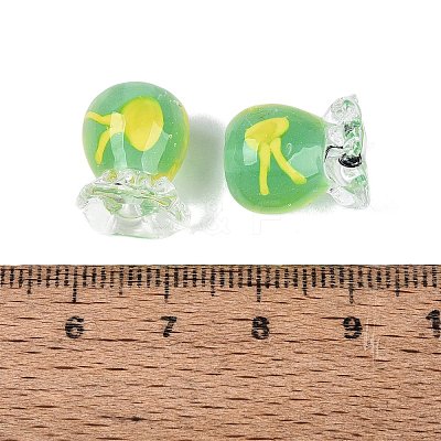 Inner Flower Handmade Lampwork Beads LAMP-Q039-13E-1